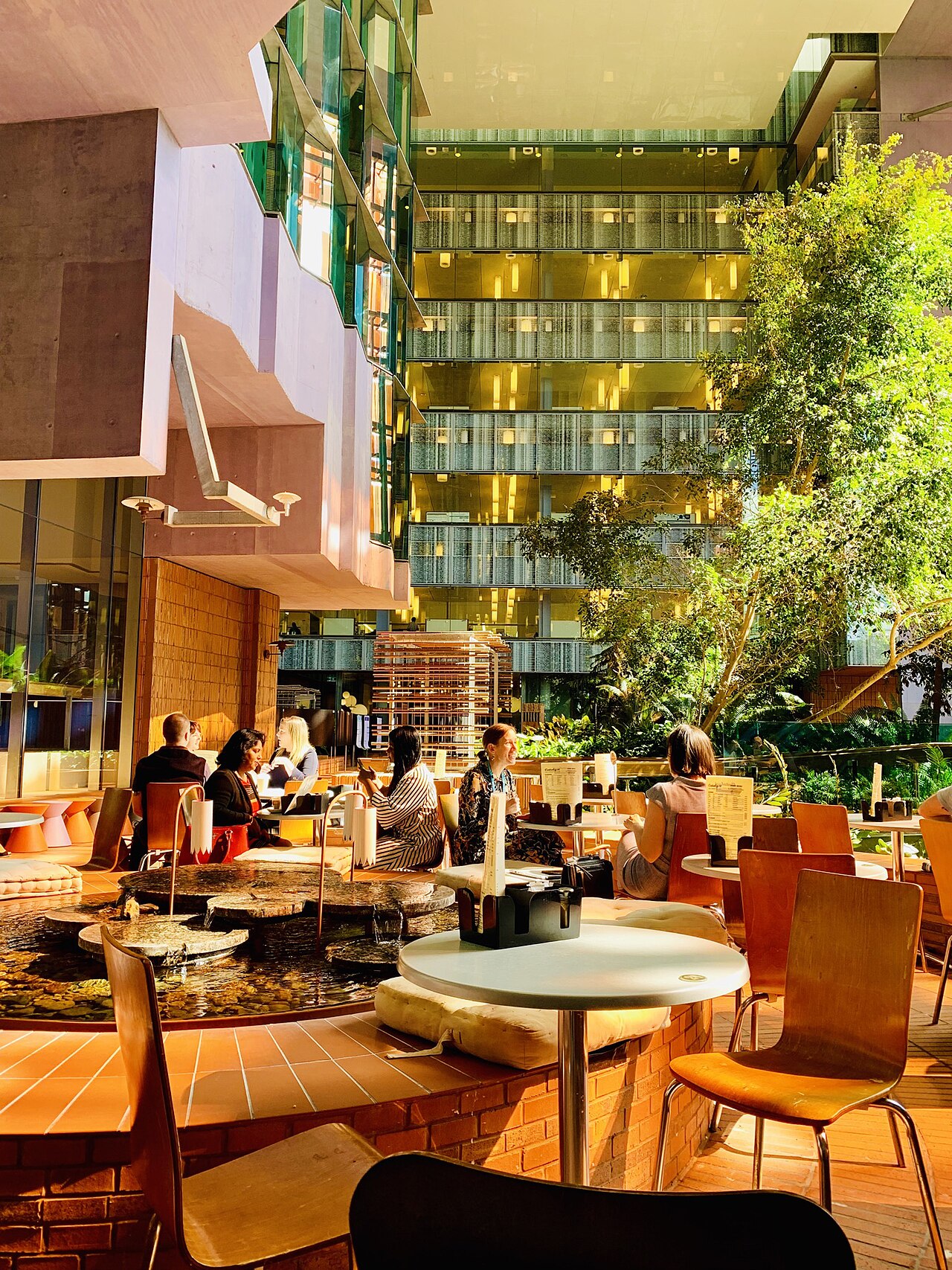 Cafe in an atrium in Brisbane, Queensland