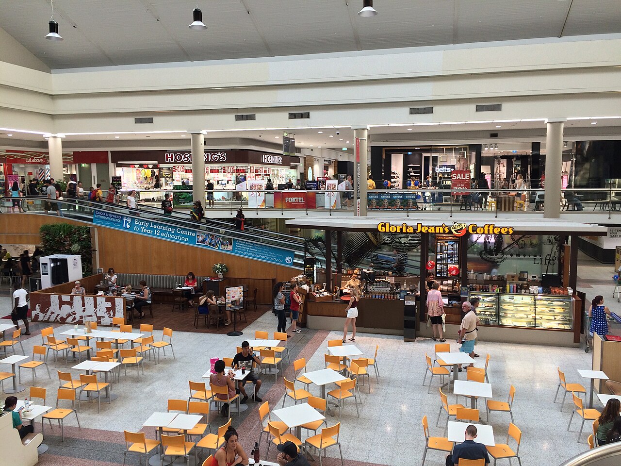 Food court at Casuarina Square in Darwin, Northern Territory